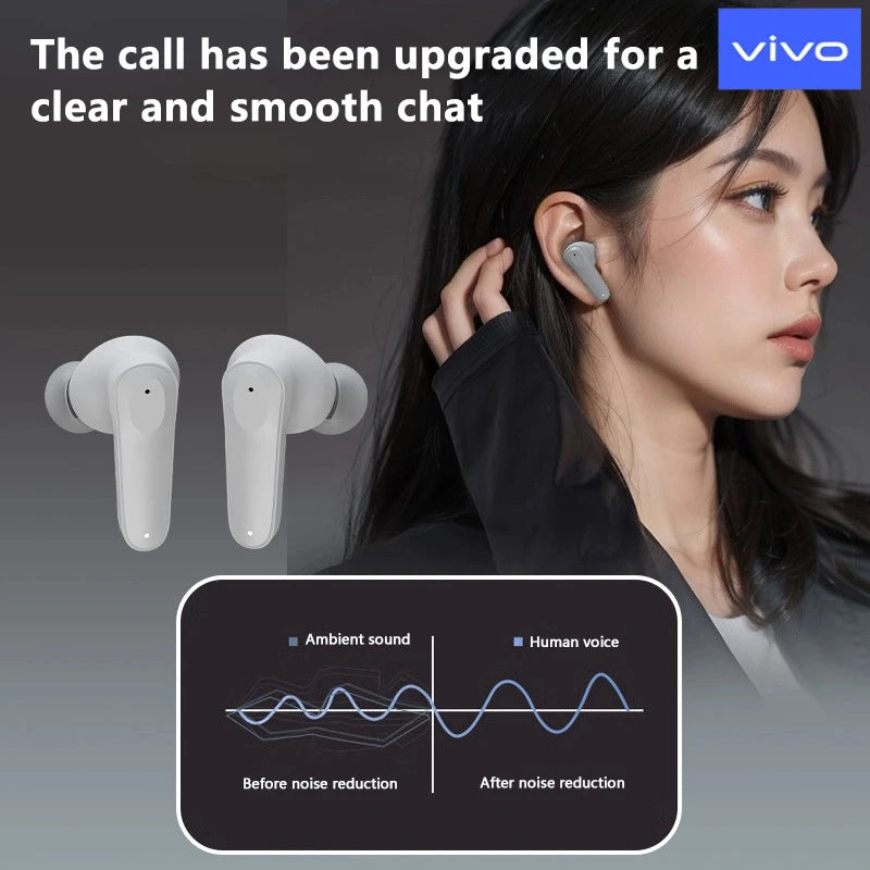 VIVO A98 Wireless Earbuds Bluetooth 5.4 Headphones Noise Cancelling in-ear Waterproof Earphones with Microphone Longbattery life