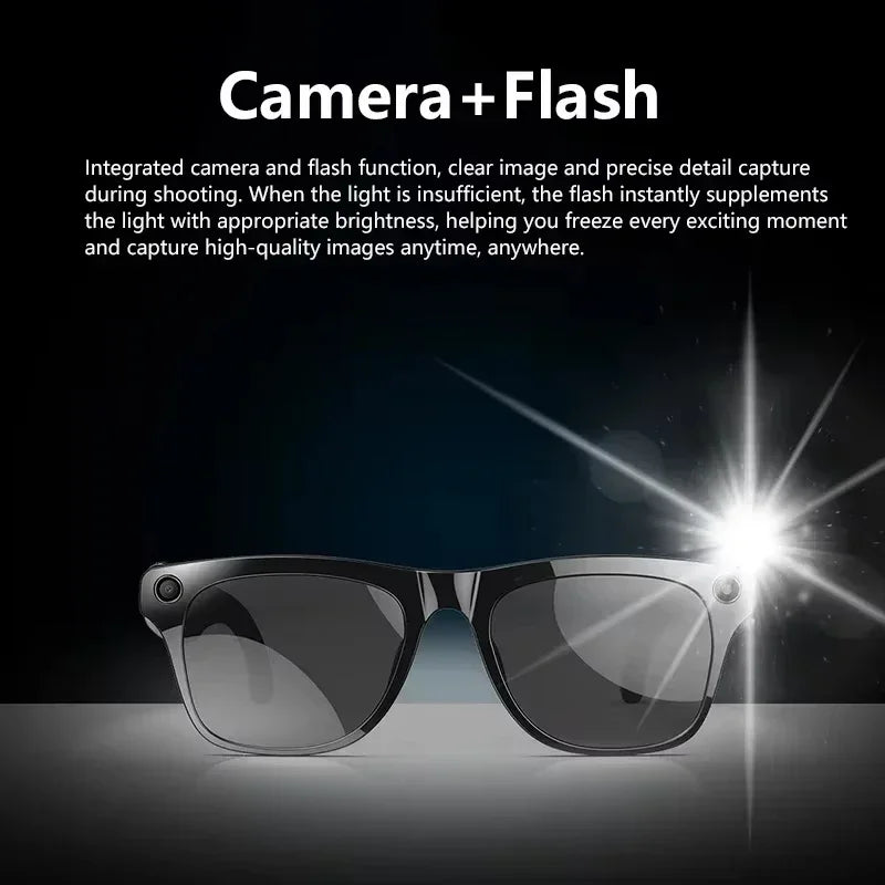 VIVO 8K Smart AI Glasses With 1200mp Camera Chat Gpt Touch Sport Sunglasses Bluetooth Calling Music Player For Men Women Gift
