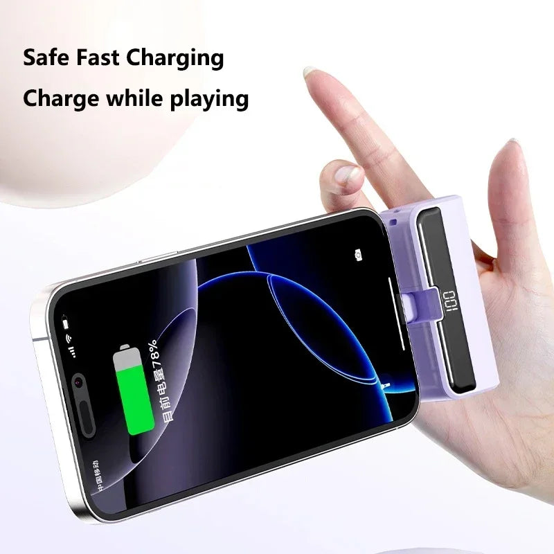 VIVO 500000mAh Mini Portable Large Capacity Capsule Power Bank  Super Fast Charging Mini External Battery for iPhone Huawei